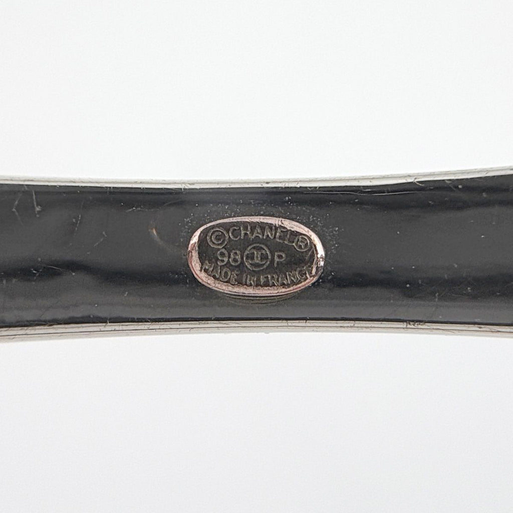 Chanel Logo Bangle Metal Silver Bracelet — view 6
