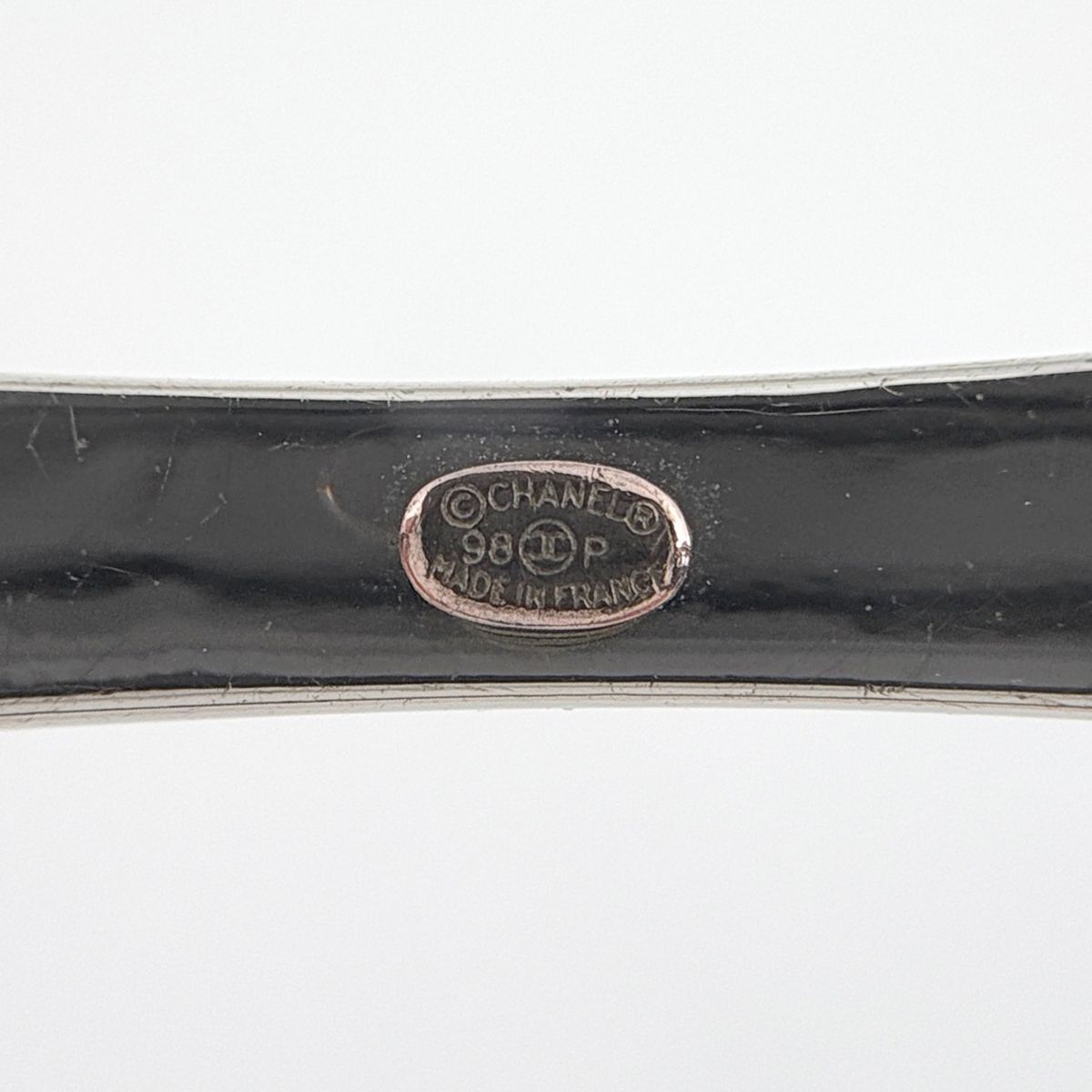 Chanel Logo Bangle Metal Silver Bracelet — view 6