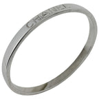 Chanel Logo Bangle Metal Silver Bracelet
