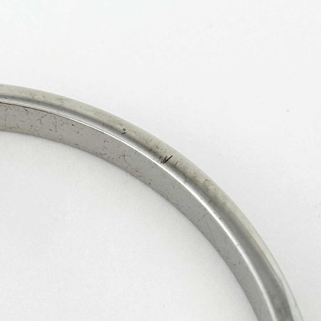Chanel Logo Bangle Metal Silver Bracelet — view 4