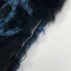 Chanel CC Logo Fur Scarf Shawl Fur Black Blue — view 4