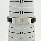 Hermes Clic Enamel Bracelet Clac Bangle Metal Silver Black — view 6