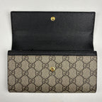 Gucci Double Bicolor Continental Wallet GG Pattern Beige Black — view 5
