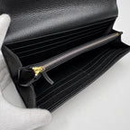Gucci Double Bicolor Continental Wallet GG Pattern Beige Black — view 3