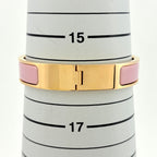 Hermes Clic Enamel Bracelet Clac Bangle Gold Plated Pink — view 6