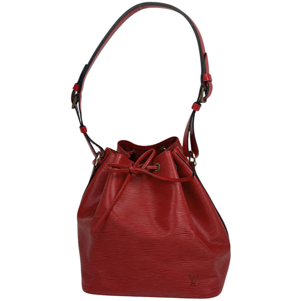 Louis Vuitton Petit Noe Shoulder Drawstring Bag Epi Castilian