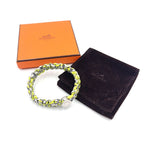 Hermes Series Kid Silk Metal Yellow Gray White Bracelet Silver — view 8