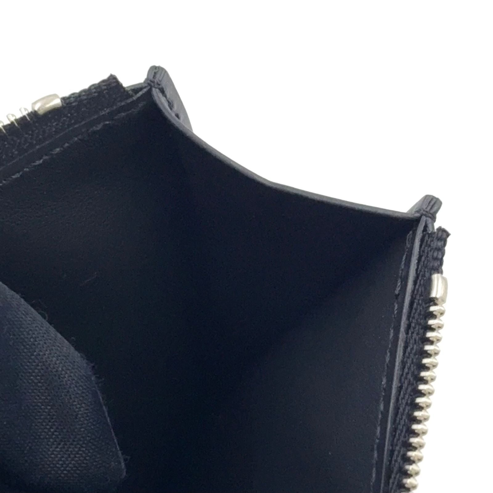 Louis Vuitton Coin Card Holder Monogram Eclipse Leather Black Case Silver — view 6
