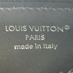 Louis Vuitton Coin Card Holder Monogram Eclipse Leather Black Case Silver — view 4