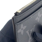 Louis Vuitton Coin Card Holder Monogram Eclipse Leather Black Case Silver — view 8