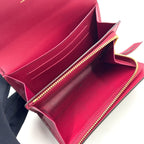 Louis Vuitton Portefeuille Floral Monogram Compact Leather Pink Purple Brown — view 3
