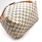 Louis Vuitton Sperone Damier Azur Leather White Light Brown Backpack Gold — view 5