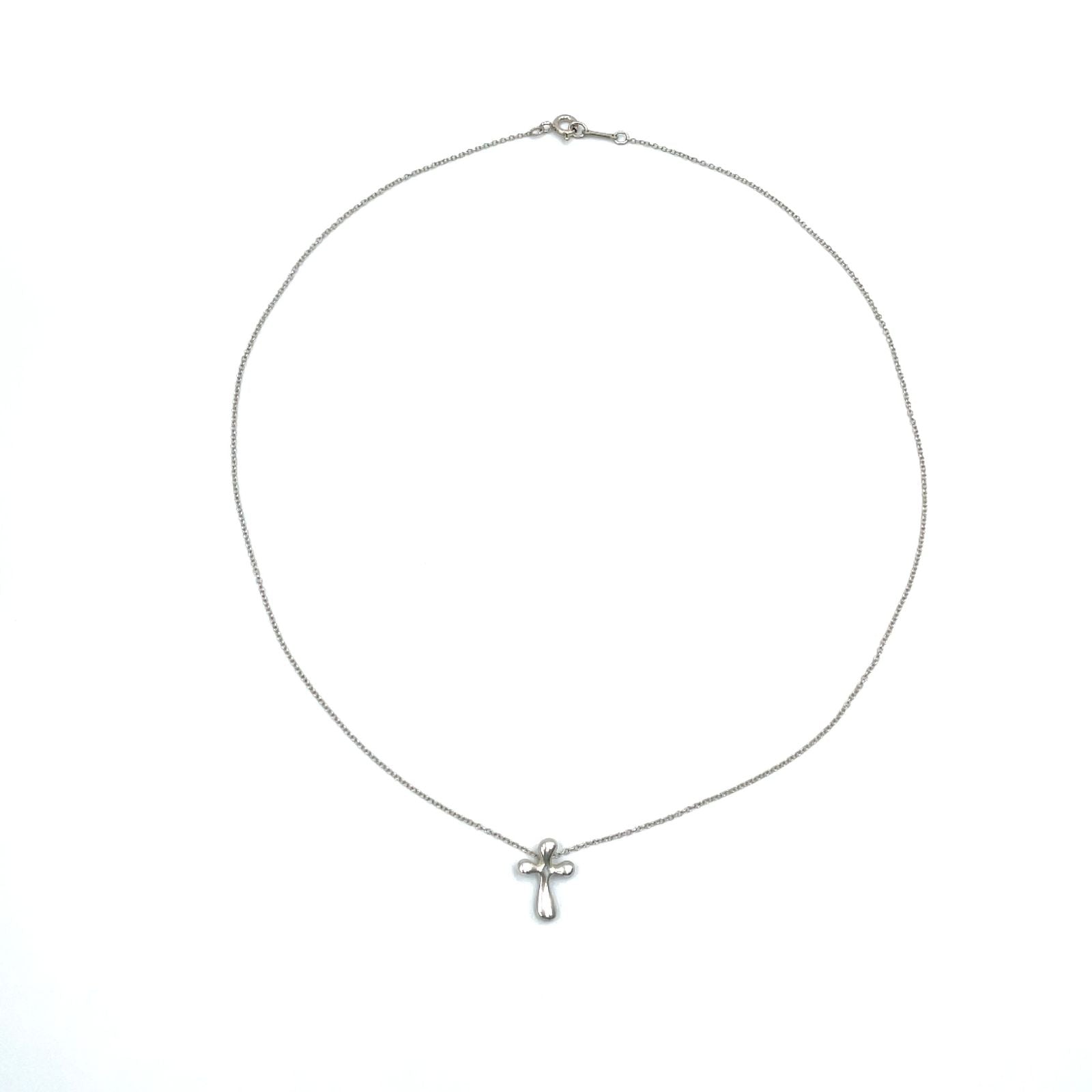 Tiffany & Co Small Cross Silver Necklace — view 3