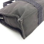 Hermes Her Line Canvas Gray Tote Silver — view 7