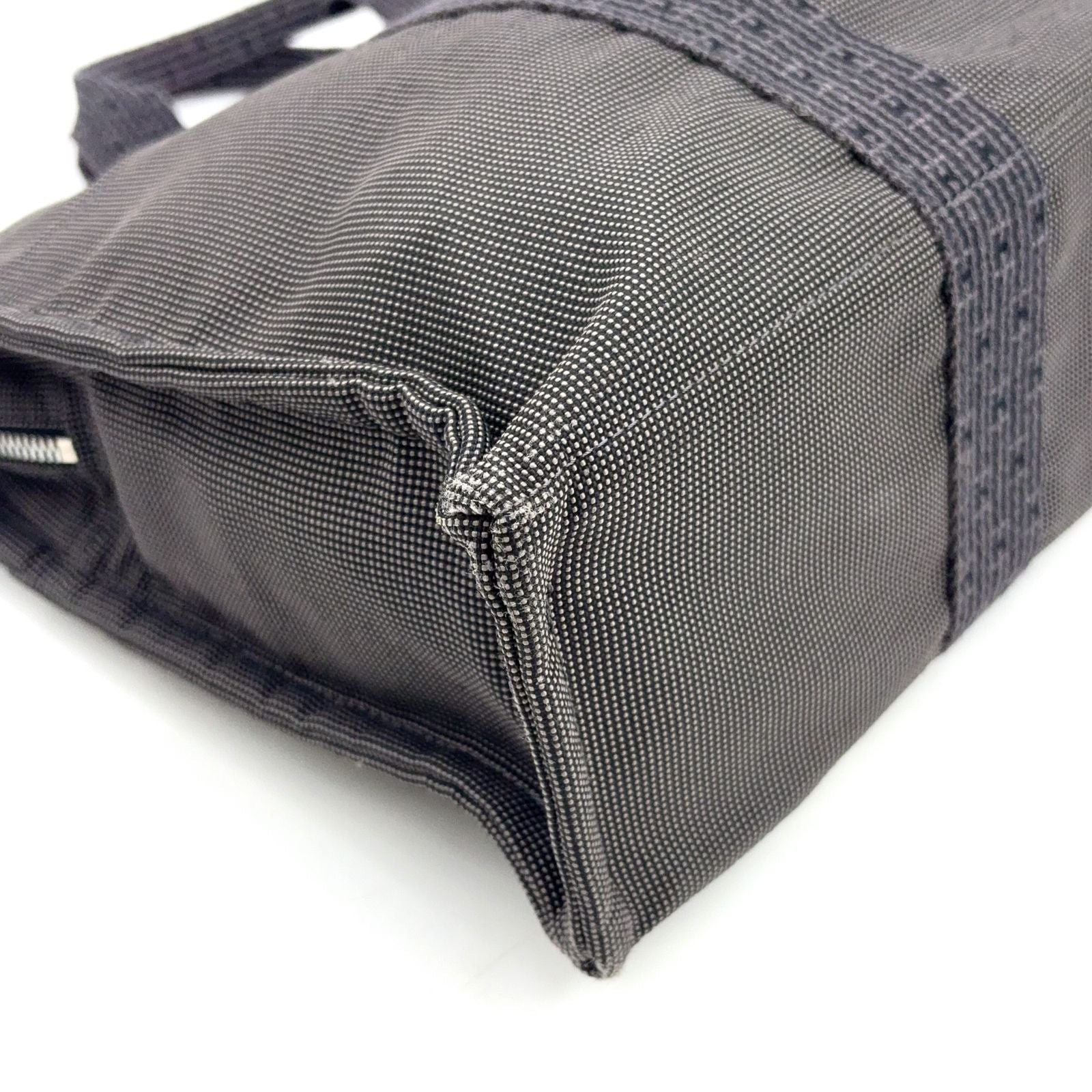 Hermes Her Line Canvas Gray Tote Silver — view 7