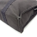 Hermes Her Line Canvas Gray Tote Silver — view 8