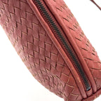 Bottega Veneta Intrecciato Leather Pink Shoulder Bag Silver — view 6