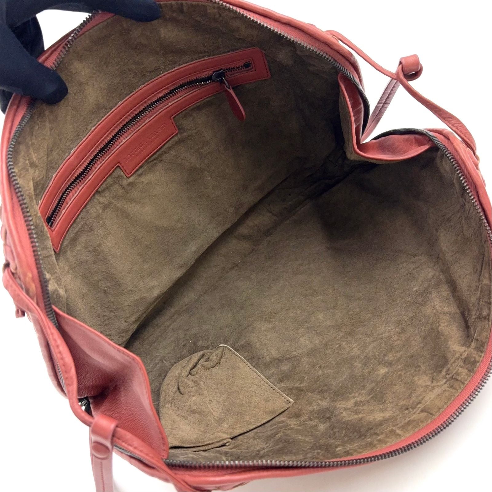 Bottega Veneta Intrecciato Leather Pink Shoulder Bag Silver — view 3