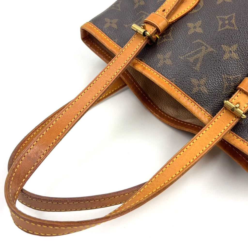 Louis Vuitton Bucket PM Monogram Leather Brown Light Shoulder Bag Gold — view 7