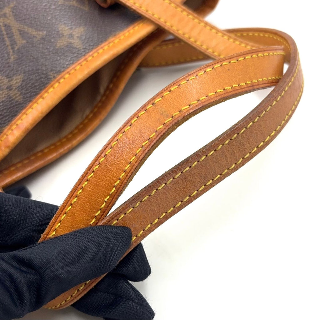 Louis Vuitton Bucket PM Monogram Leather Brown Light Shoulder Bag Gold — view 8