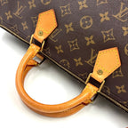 Louis Vuitton Speedy 35 Monogram Leather Brown Handbag Gold — view 8