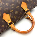 Louis Vuitton Speedy 35 Monogram Leather Brown Handbag Gold — view 7