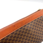 Celine Macadam Leather Brown Light Clutch Gold — view 7