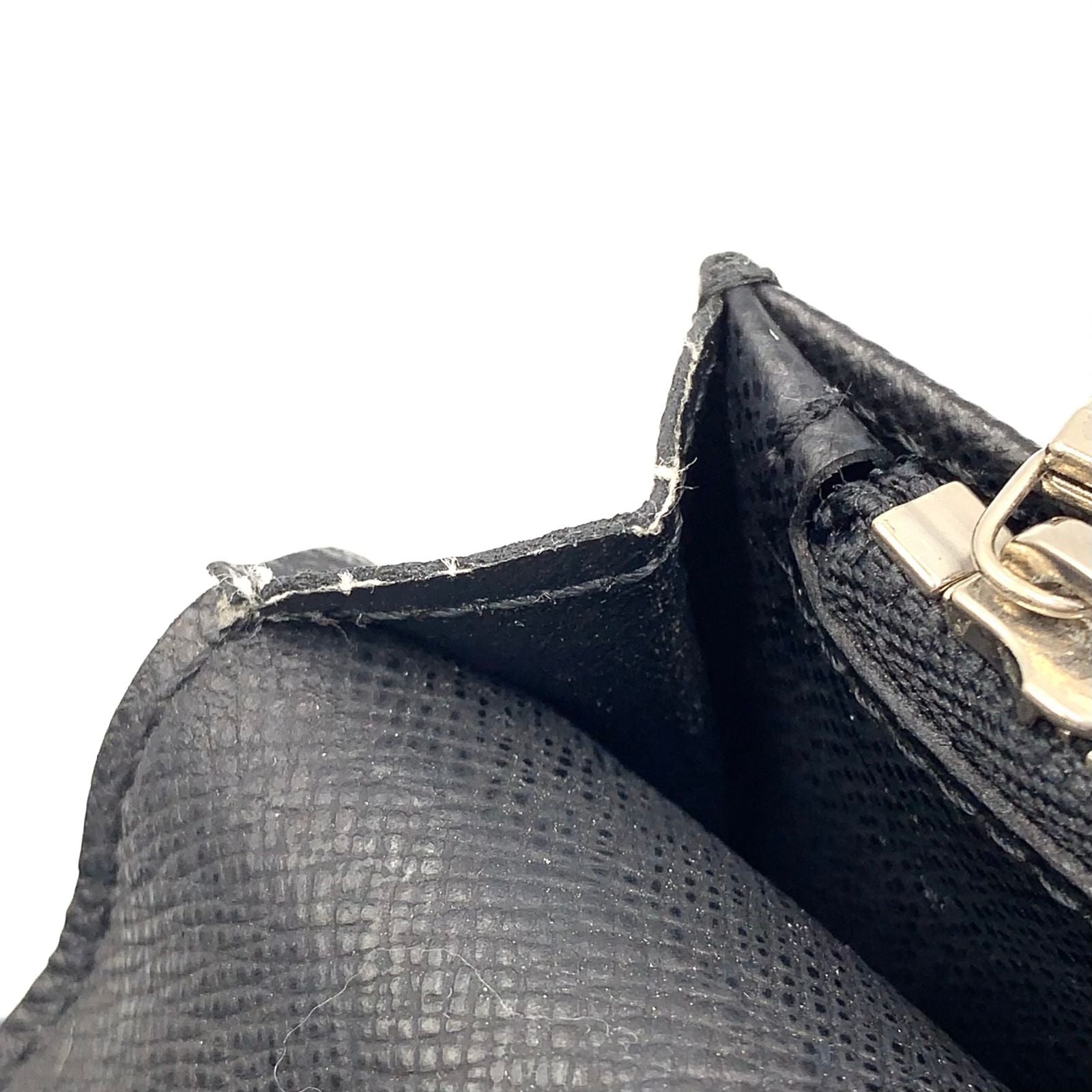 Louis Vuitton Portefeuille Brazza Damier Graphite Leather Black Bifold Wallet — view 9
