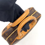 Louis Vuitton Monogram Leather Brown Light Handbag Gold — view 7