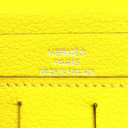 Hermes Citizen Twill Long Combine Silk Color Yellow Green Wallet Silver — view 4