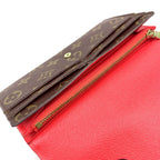 Louis Vuitton Monogram Totem Portefeuille Sarah Leather Pink Brown Wallet Gold — view 9