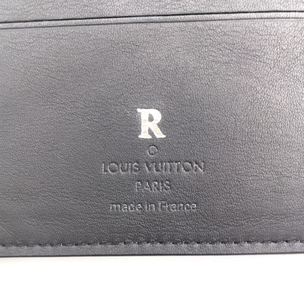Louis Vuitton Portefeuille Multiple Initial Leather Black Bifold Wallet — view 4