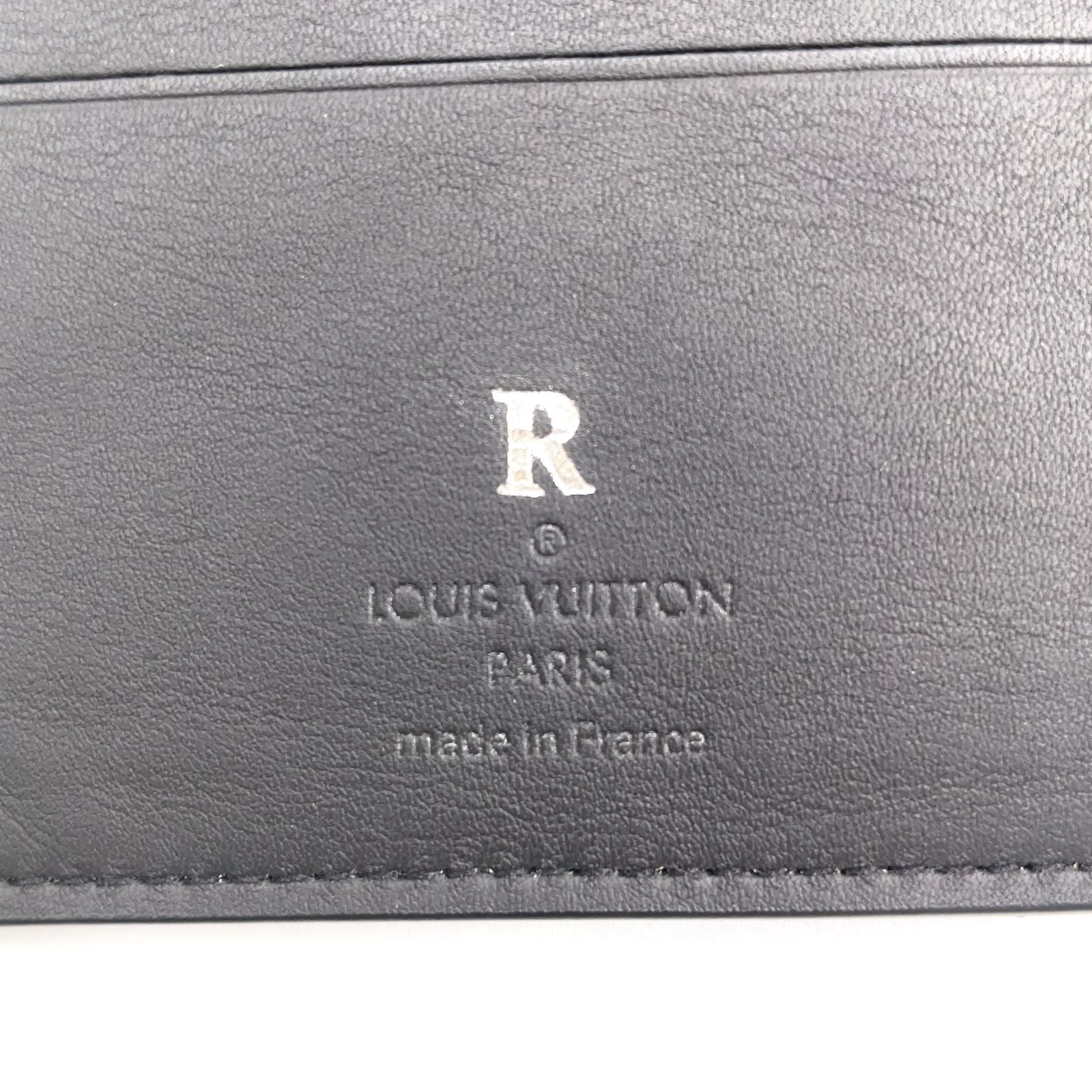 Louis Vuitton Portefeuille Multiple Initial Leather Black Bifold Wallet — view 4