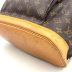 Louis Vuitton Montsouris GM Monogram Leather Brown Light Beige Backpack Gold — view 6
