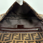 Fendi Zucca Pattern Mamma Baguette Shoulder Bag Canvas Brown — view 8