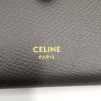 Celine Strap Leather Gray Light Pink Wallet Gold — view 4