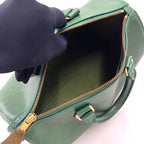 Louis Vuitton Speedy 25 Epi Borneo Green Leather Handbag Gold — view 3