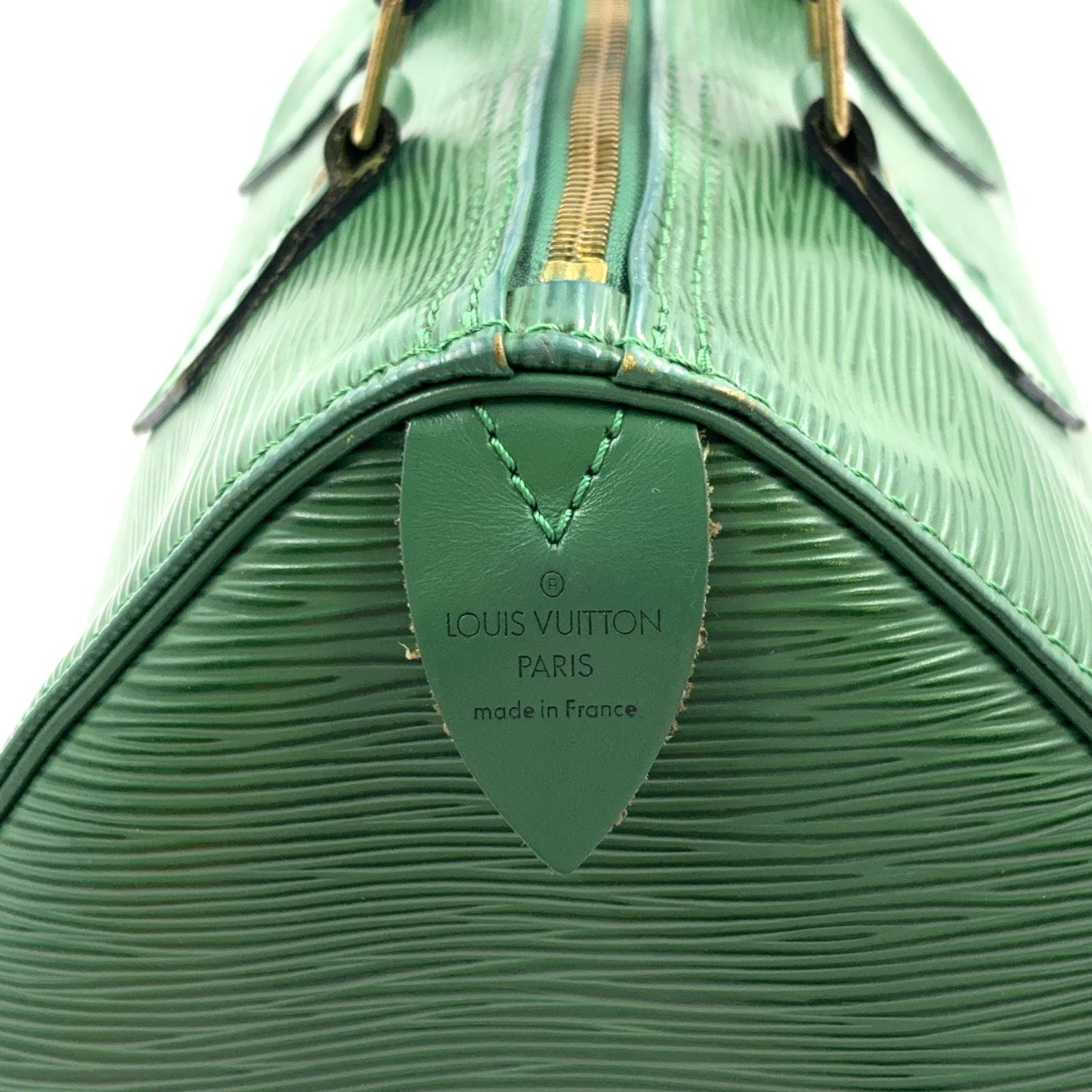 Louis Vuitton Speedy 25 Epi Borneo Green Leather Handbag Gold — view 4