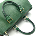 Louis Vuitton Speedy 25 Epi Borneo Green Leather Handbag Gold — view 9
