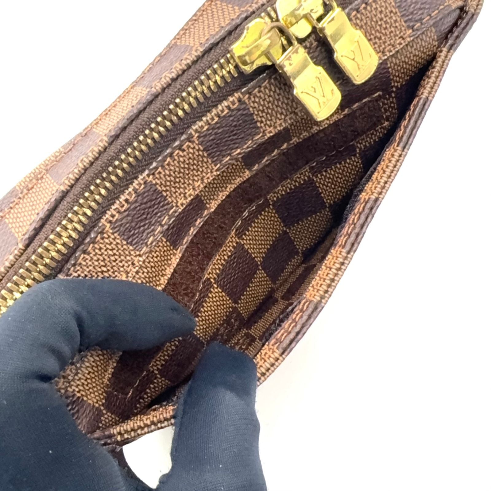 Louis Vuitton Damier Geronimos Brown Belt Bag Gold — view 9