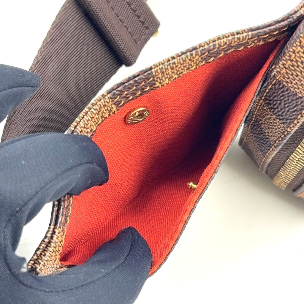 Louis Vuitton Damier Geronimos Brown Belt Bag Gold — view 8