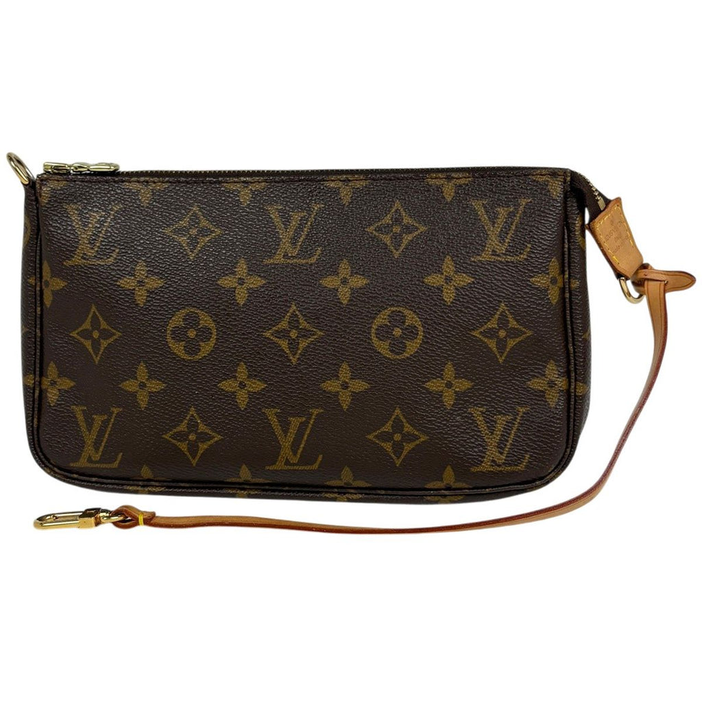Louis Vuitton Pochette Makeup Cosmetics Pouch Monogram Brown
