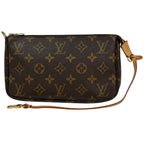 Louis Vuitton Pochette Makeup Cosmetics Pouch Monogram Brown