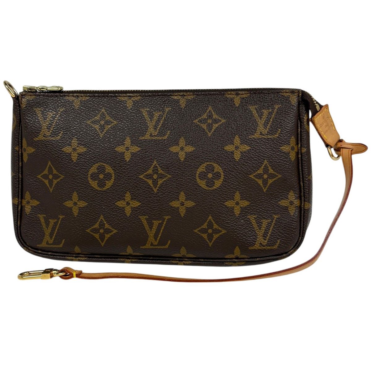 Louis Vuitton Pochette Makeup Cosmetics Pouch Monogram Brown