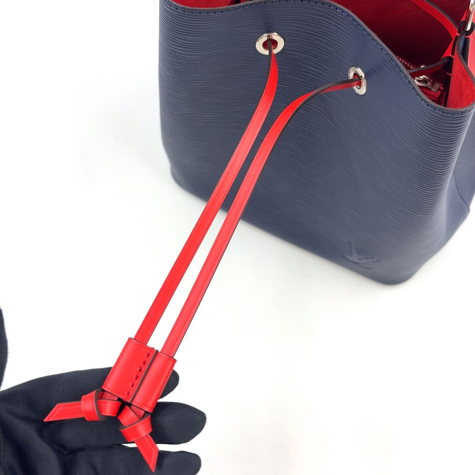 Louis Vuitton Neo Noe Epi Andigo Blue Leather Navy Red Handbag Silver — view 9