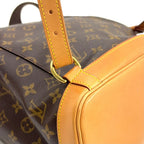 Louis Vuitton Montsouris GM Monogram Leather Brown Light Backpack Gold — view 6