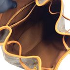 Louis Vuitton Montsouris GM Monogram Leather Brown Light Backpack Gold — view 3