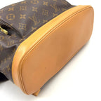 Louis Vuitton Montsouris GM Monogram Leather Brown Light Backpack Gold — view 5