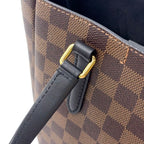 Louis Vuitton Belmont NV BB Damier Ebene Leather Brown Black Handbag Gold — view 6