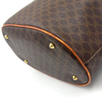 Celine Macadam Bucket Leather Brown Light Tote Gold — view 6